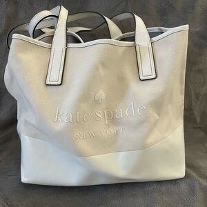 Kate Spade White Structured Tote